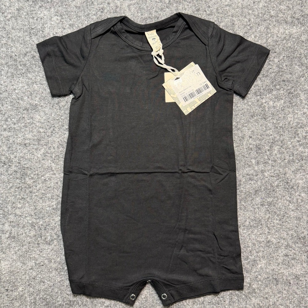 KATE QUINN Black Short Sleeve Lap Romper Modal Spandex Baby Size 18-24‎ Months